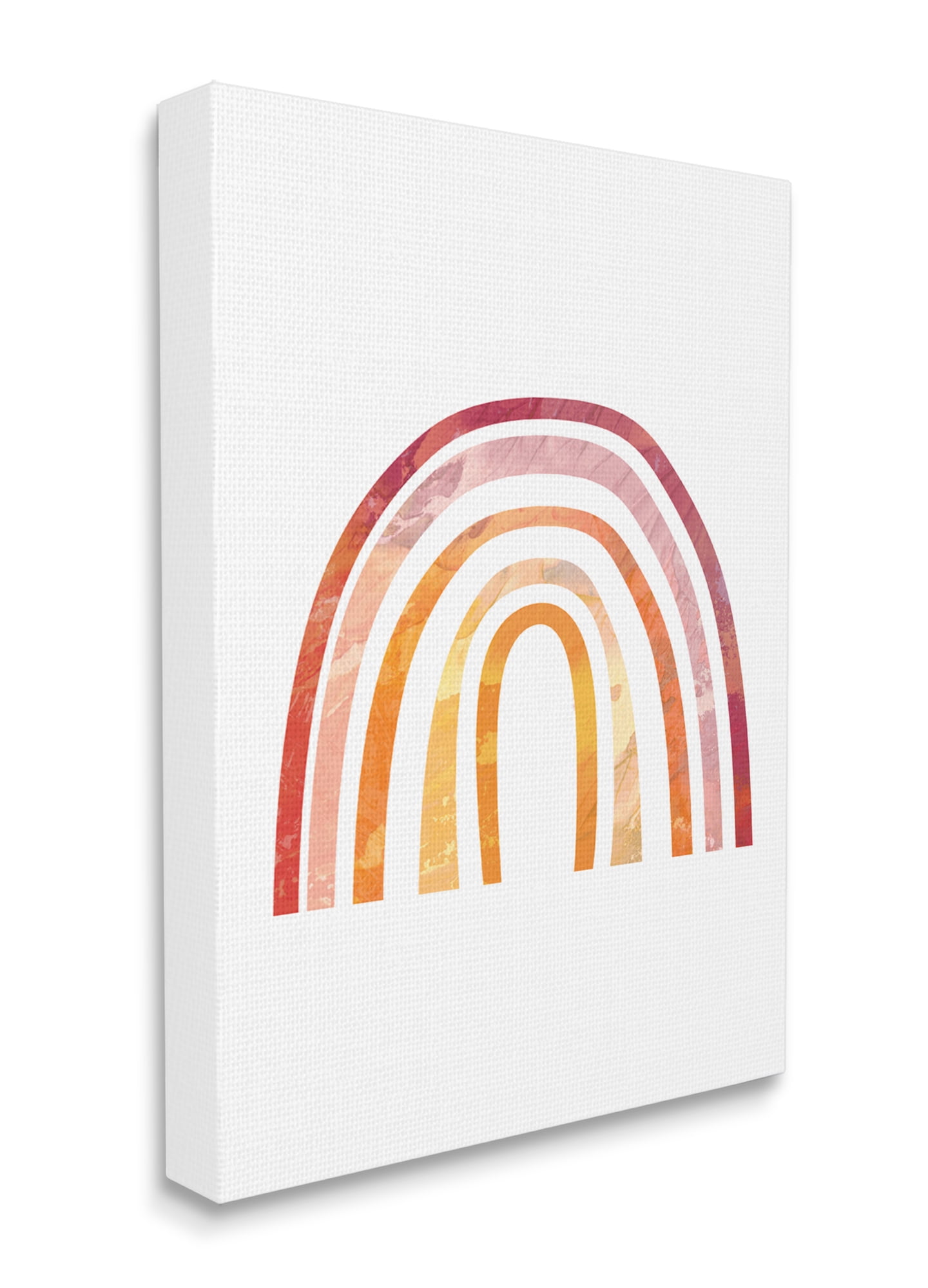 Stupell Industries Warm Tone Rainbow with Abstract Sky Texture Canvas Wall Art, 24 x 30, Design by Daphne Polselli