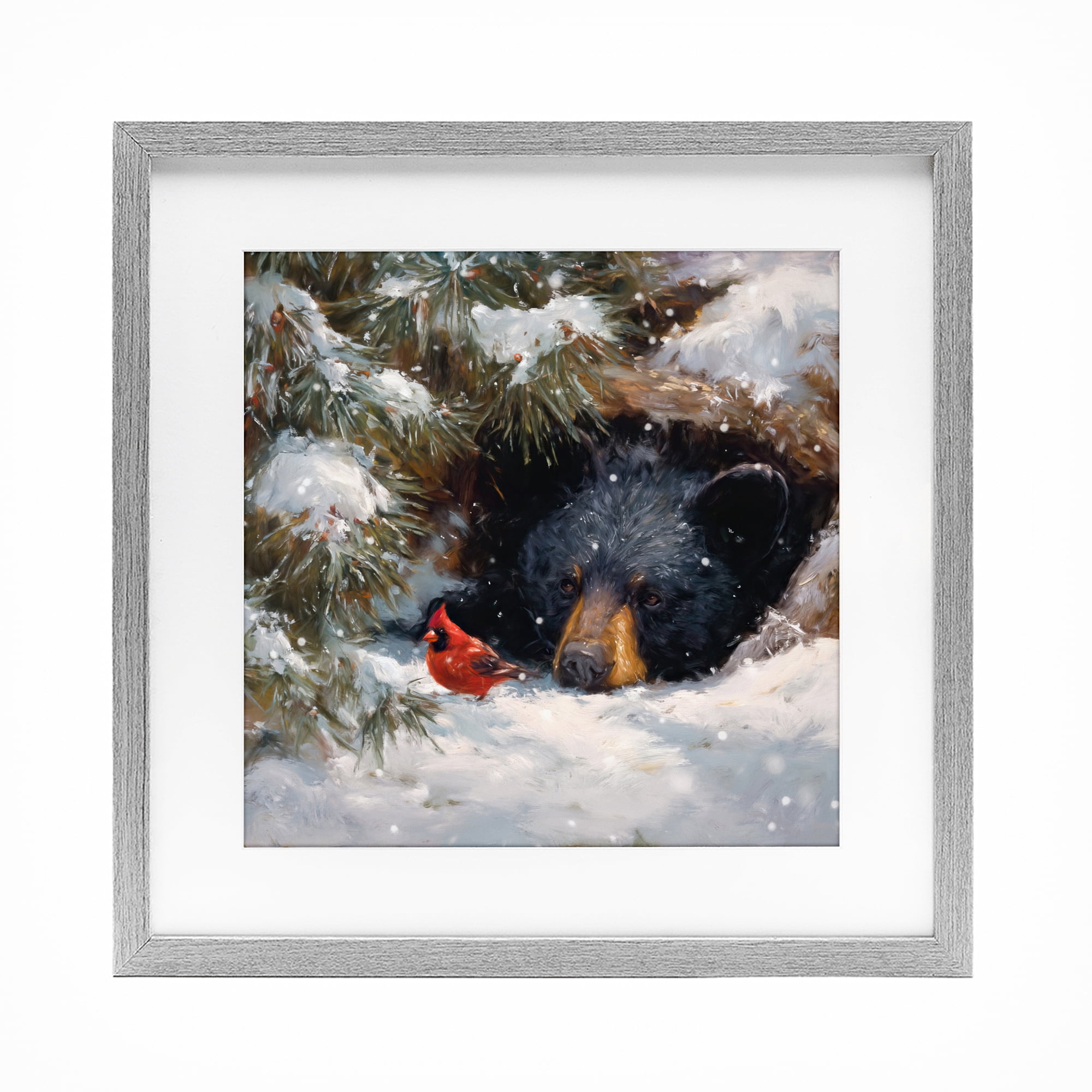 Stupell Industries Warm Watch From The Den Gray Framed Print Under Glass, design by Tina LeCour