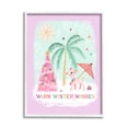 thumbnail image 1 of Stupell Industries Warm Winter Wishes Phrase Tropical Beach Chistmas Reindeer, 11 x 14, Design by Tina Devins, 1 of 7