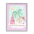 thumbnail image 1 of Stupell Industries Warm Winter Wishes Phrase Tropical Beach Chistmas Reindeer, 16 x 20, Design by Tina Devins, 1 of 5