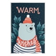 thumbnail image 1 of Stupell Industries Warm Wishes Cozy Polar Bear Seasonal Typography Graphic Art Unframed Art Print Wall Art, Design by Dominika Godette, 1 of 5