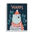 thumbnail image 1 of Stupell Industries Warm Wishes Cozy Polar Bear Seasonal Typography Graphic Art White Framed Art Print Wall Art, Design by Dominika Godette, 1 of 5