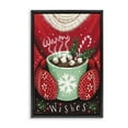 Stupell Industries Warm Wishes Hot Cocoa Holiday Painting Black Floater