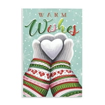Stupell Industries Warm Wishes with Heart Holiday Painting Unframed Art Print Wall Art, 10 x 15