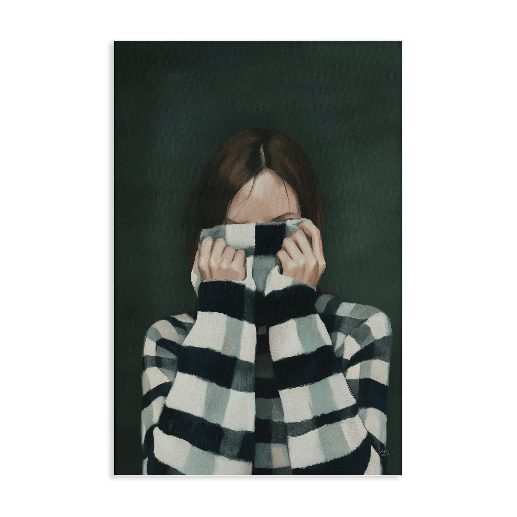 Stupell Industries Warmed Striped Sweater Portrait Canvas Wall Art, design by Ros Ruseva
