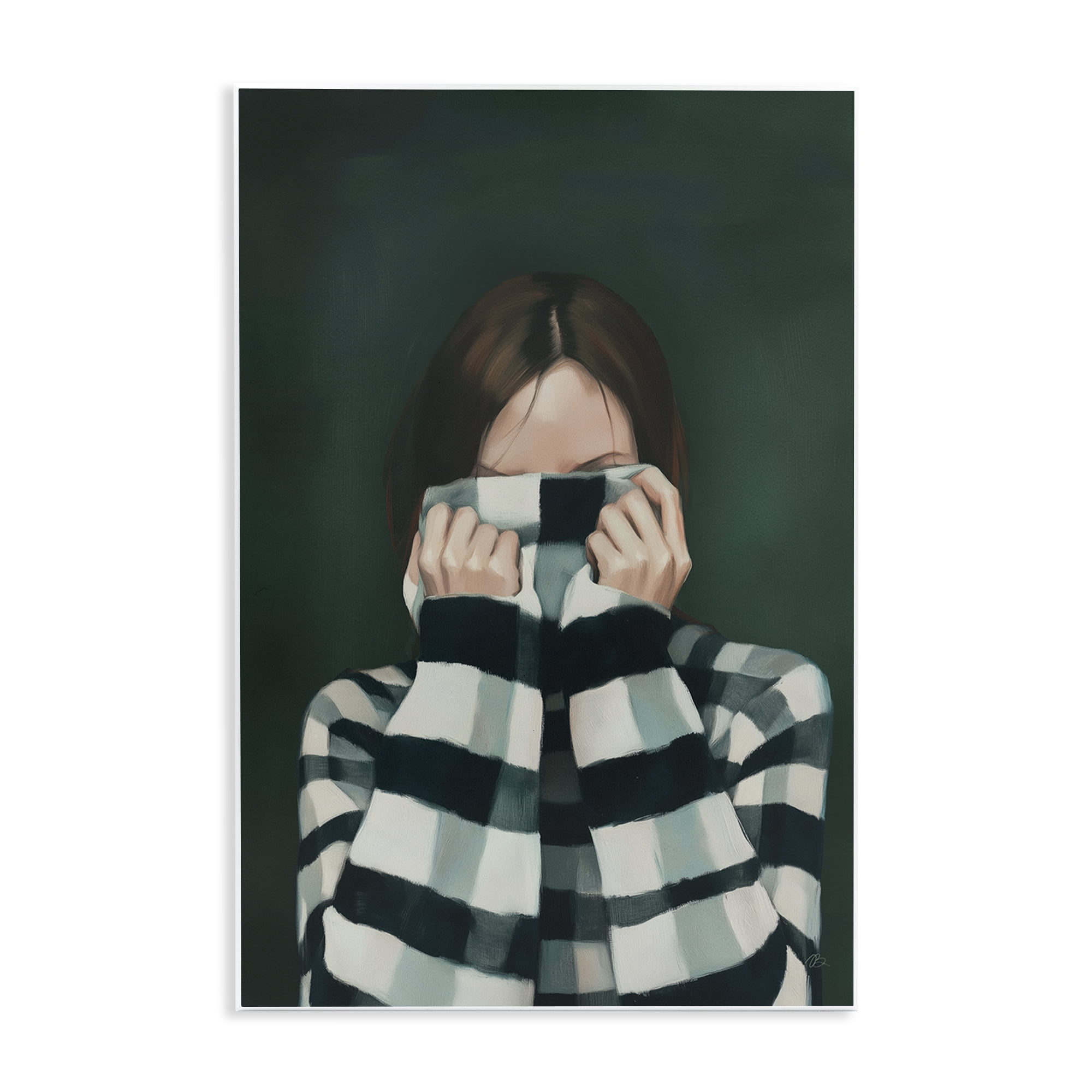 Stupell Industries Warmed Striped Sweater Portrait Wall Plaque Art, design by Ros Ruseva