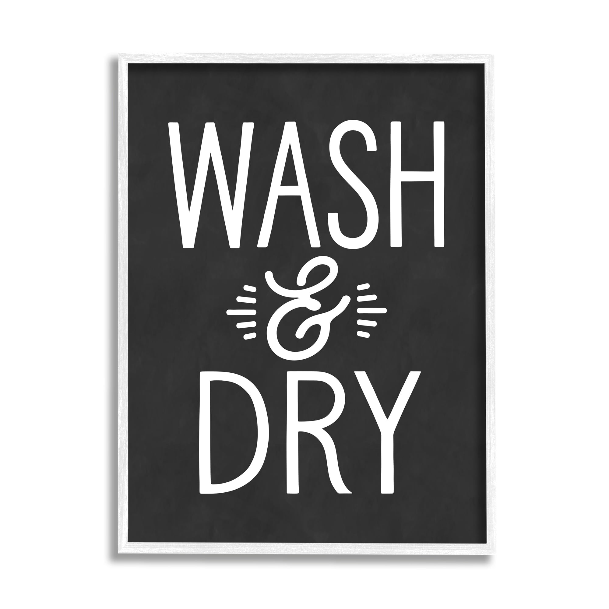 Stupell Industries Wash And Dry Vintage Cleaning Phrase Kitchen Laundry, 16 x 20, Design by Lettered and Lined