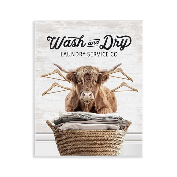 Stupell Industries Wash & Dry Classic Cattle Quotes and Sayings Painting Unframed Art Print Wall Art, 11 x 14