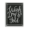 thumbnail image 1 of Stupell Industries Wash Dry & Fold Curved Loop Border Black White, 11 x 14, Designed by Taylor Shannon Designs, 1 of 7