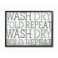 thumbnail image 1 of Stupell Industries Wash Dry Laundry Bathroom Textured Word Design Framed Giclee Texturized Art by Gigi Louise, 1 of 1