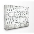 thumbnail image 1 of Stupell Industries Wash Dry Laundry Bathroom Textured Word Design Super Canvas Wall Art by Gigi Louise, 1 of 1