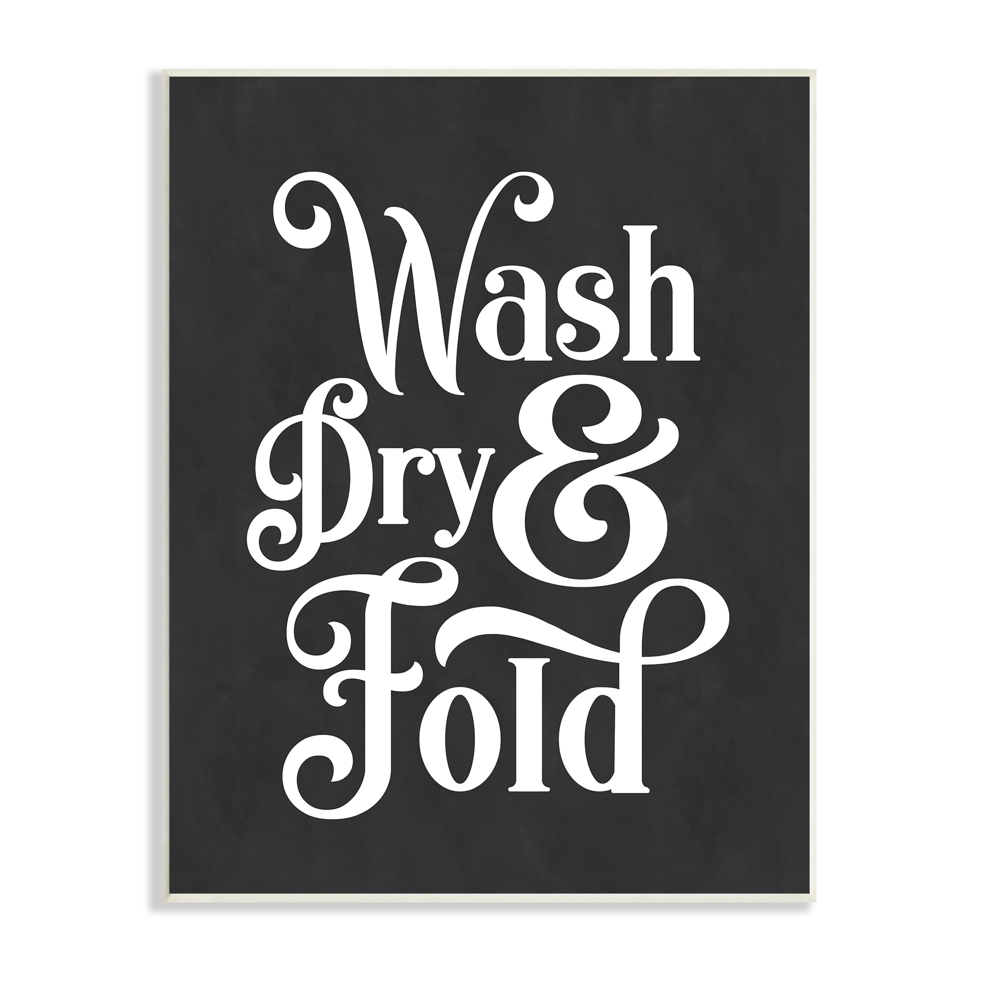Stupell Industries Wash Dry and Fold Vintage Typography Minimal Laundry, 13 x 19, Designed by Lettered and Lined