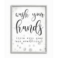 thumbnail image 1 of Stupell Industries Wash Hands Bathroom Sign Sassy Soap Phrase Framed Wall Art Design by Daphne Polselli, 16" x 20", Gray Framed, 1 of 1