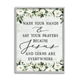 thumbnail image 1 of Stupell Industries Wash Hands Say Prayers Jesus Germs Everywhere Phrase, 16 x 20,Design by Lettered and Lined, 1 of 5