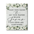 thumbnail image 1 of Stupell Industries Wash Hands Say Prayers Jesus Germs Everywhere Phrase, 36 x 48,Design by Lettered and Lined, 1 of 7
