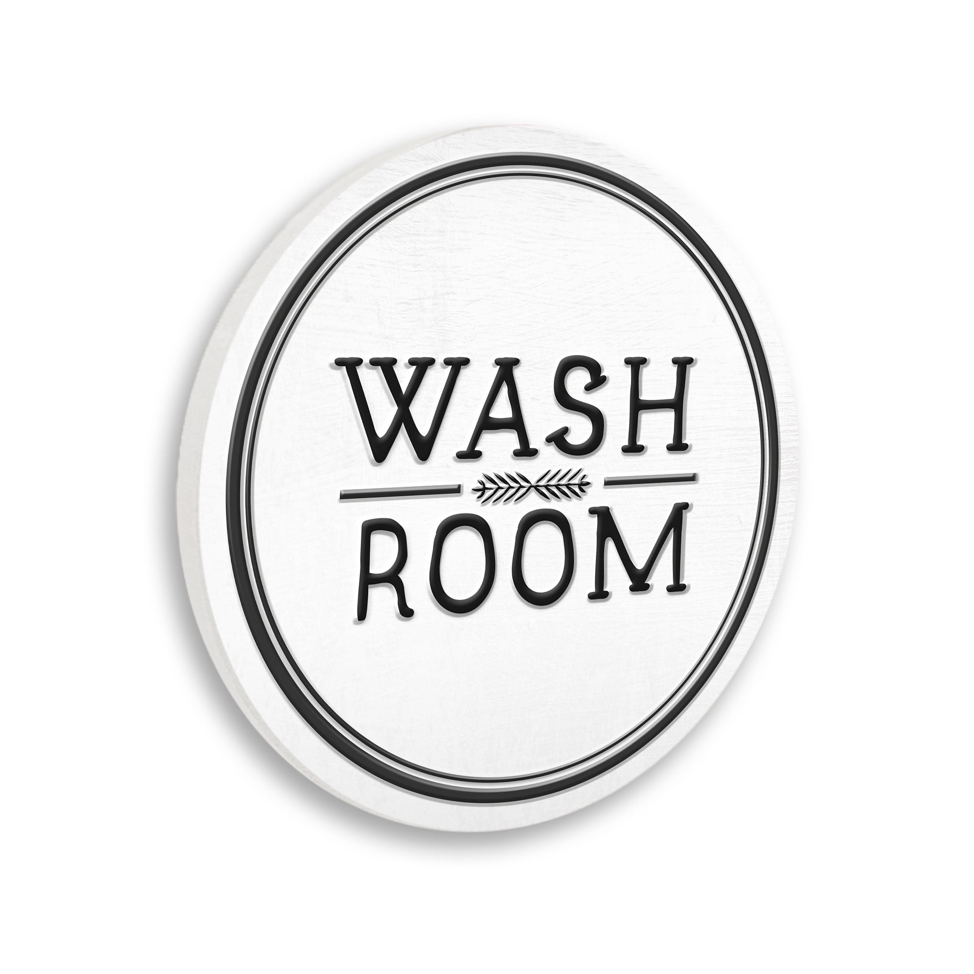 Stupell Industries Wash Room Black and White Traditional Style Bathroom Sign,12 x 12,Design By Lil' Rue