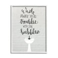 thumbnail image 1 of Stupell Industries Wash Troubles With Bubbles Inspirational Bathroom Sink,16 x 20, Design by Amanda Murray, 1 of 5