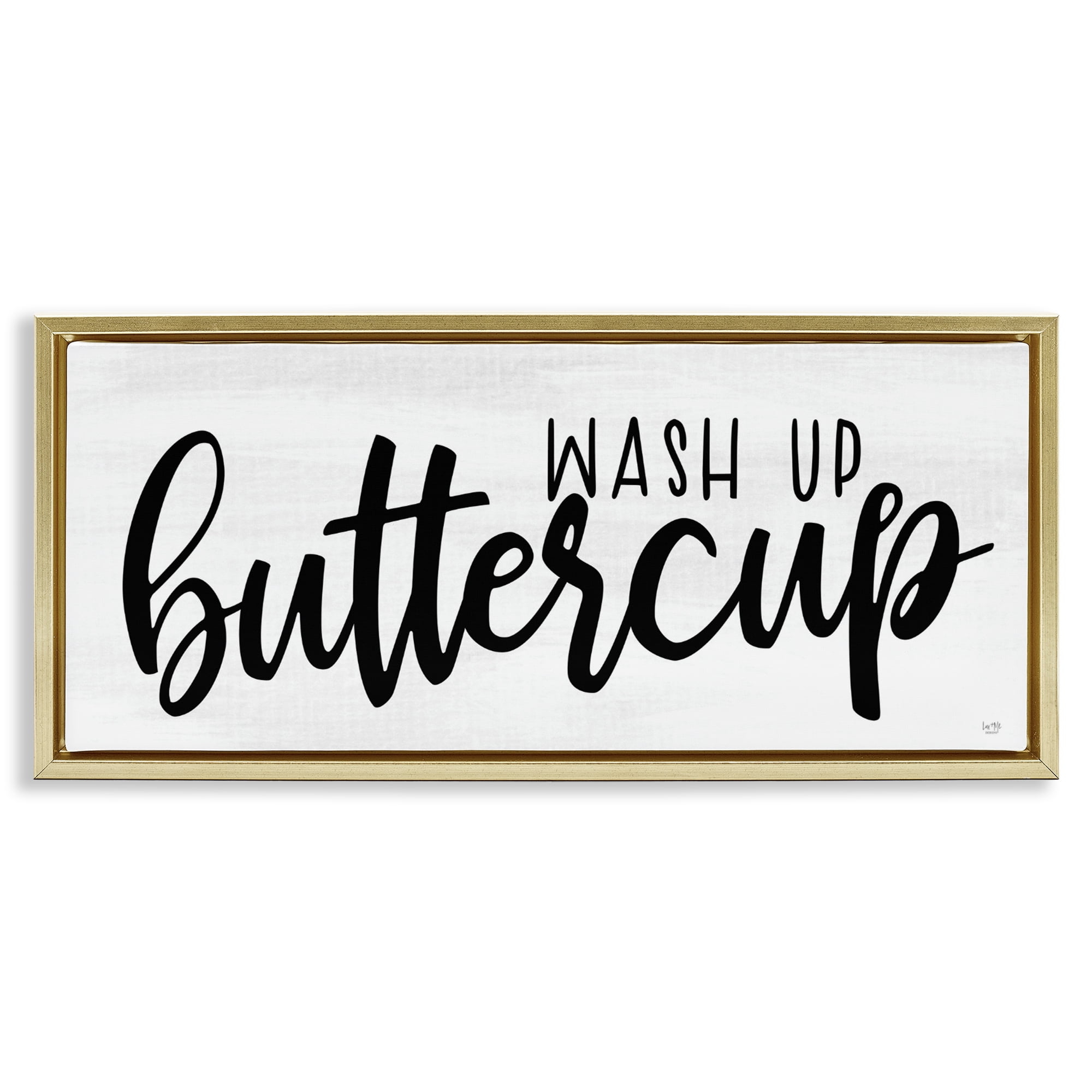 Stupell Industries Wash Up Buttercup Gold Framed Floater Canvas Wall Art, design by Lux + Me Designs