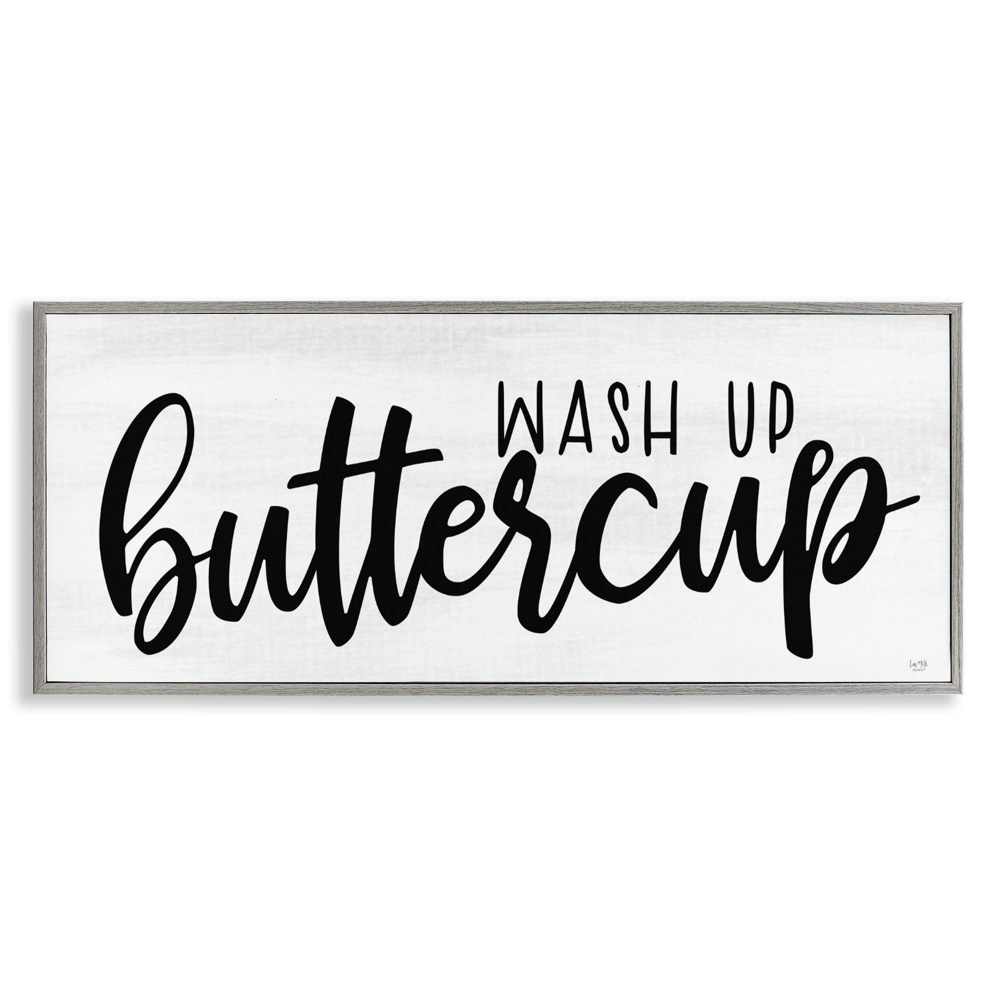 Stupell Industries Wash Up Buttercup Gray Framed Giclee Art, design by Lux + Me Designs