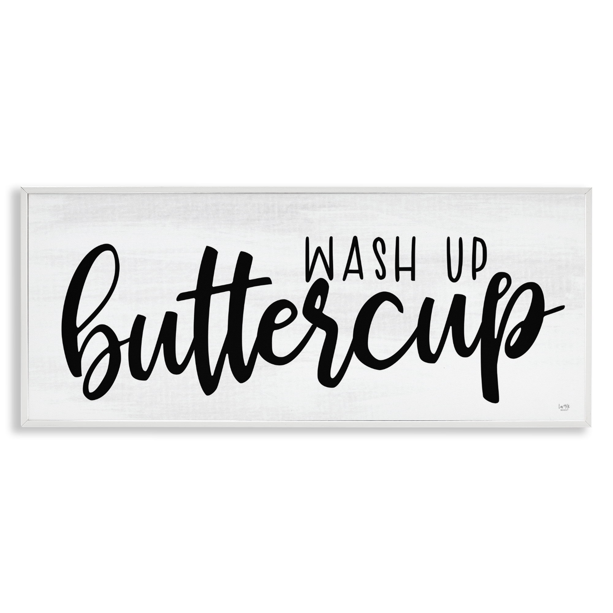 Stupell Industries Wash Up Buttercup White Framed Giclee Art, design by Lux + Me Designs