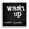 thumbnail image 1 of Stupell Industries Wash Up Pretty Please Bathroom Sign Black White, 17 x 17, Design by Jaxn Blvd., 1 of 7