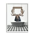 thumbnail image 1 of Stupell Industries Wash Your Antlers Moose Animals & Insects Painting White Framed Art Print Wall Art, 16 x 20, 1 of 9