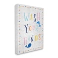 thumbnail image 1 of Stupell Industries Wash Your Hands Bathroom Sign Playful Dolphin Whale Typography Painting Gallery Wrapped Canvas Print Wall Art, 30 x 40, 1 of 6