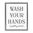 thumbnail image 1 of Stupell Industries Traditional Wash Your Hands Funny Reminder Gray Floating Frame Canvas Art, 25 x 31, by Lettered and Lined, 1 of 8