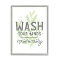 thumbnail image 1 of Stupell Industries Wash Your Hands, No Seriously Quote Light Green Plant, 24 x 30, Designed by Jean Kelly, 1 of 6