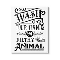 Stupell Industries Wash Your Hands Vintage Symbol Serif Typography Graphic Art Gallery Wrapped Canvas Print Wall Art, Design by Lettered and Lined