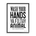 thumbnail image 1 of Stupell Industries Wash Your Hands Ya Filthy Animal Funny Bathroom, 11 x 14, Design by Stephanie Workman Marrott, 1 of 5
