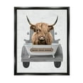 thumbnail image 1 of Stupell Industries Wash Your Horns Cattle Animals & Insects Painting Black Floater Framed Art Print Wall Art, 17 x 21, 1 of 10
