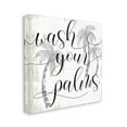thumbnail image 1 of Stupell Industries Wash Your Palms Phrase Distressed Tropical Pun Inspirational Painting Gallery Wrapped Canvas Art Print Wall Art, 24 x 24, 1 of 6