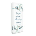 thumbnail image 1 of Stupell Industries Wash Your Worries Away Bathroom Phrase Blue Plants, 17 x 40, Designed by Kim Allen, 1 of 6
