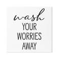 thumbnail image 1 of Stupell Industries Wash Your Worries Away Casual Bathroom Typography Graphic Art Gallery Wrapped Canvas Print Wall Art, Design by Lettered and Lined, 1 of 7