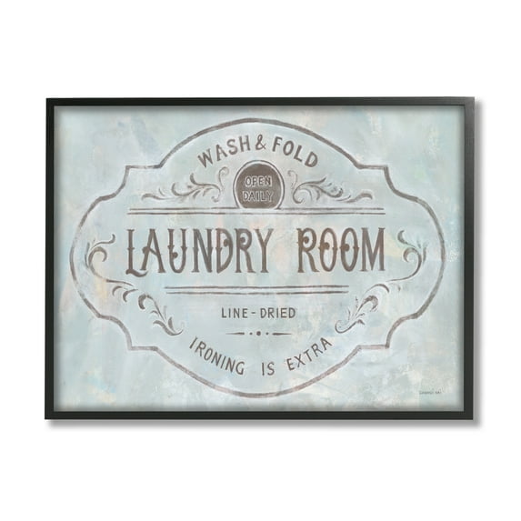 Stupell Industries Wash and Fold Laundry Room Vintage Parisian Sign, 30 x 24, Design by Danhui Nai