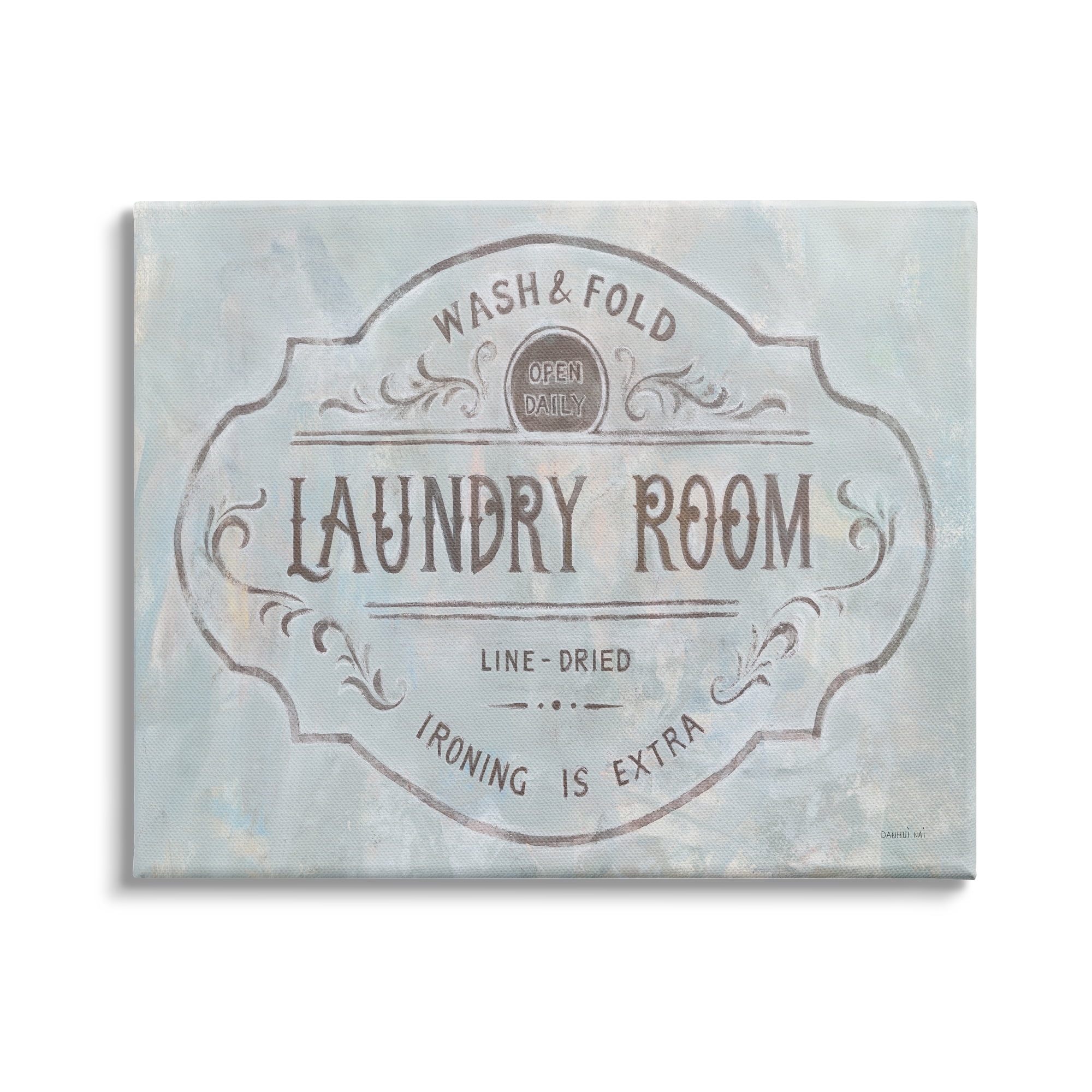 Stupell Industries Wash and Fold Laundry Room Vintage Parisian Sign, 30 x 24, Design by Danhui Nai