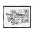 thumbnail image 1 of Stupell Industries Washington State Cities Text Graphic Art Luster Gray Floating Framed Canvas Print Wall Art, Design by The Saturday Evening Post, 1 of 6