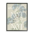 thumbnail image 1 of Stupell Industries Waste Not Want Not Quote Blue Botanicals Botanical & Floral Painting Black Framed Art Print Wall Art, 16 x 20, 1 of 7