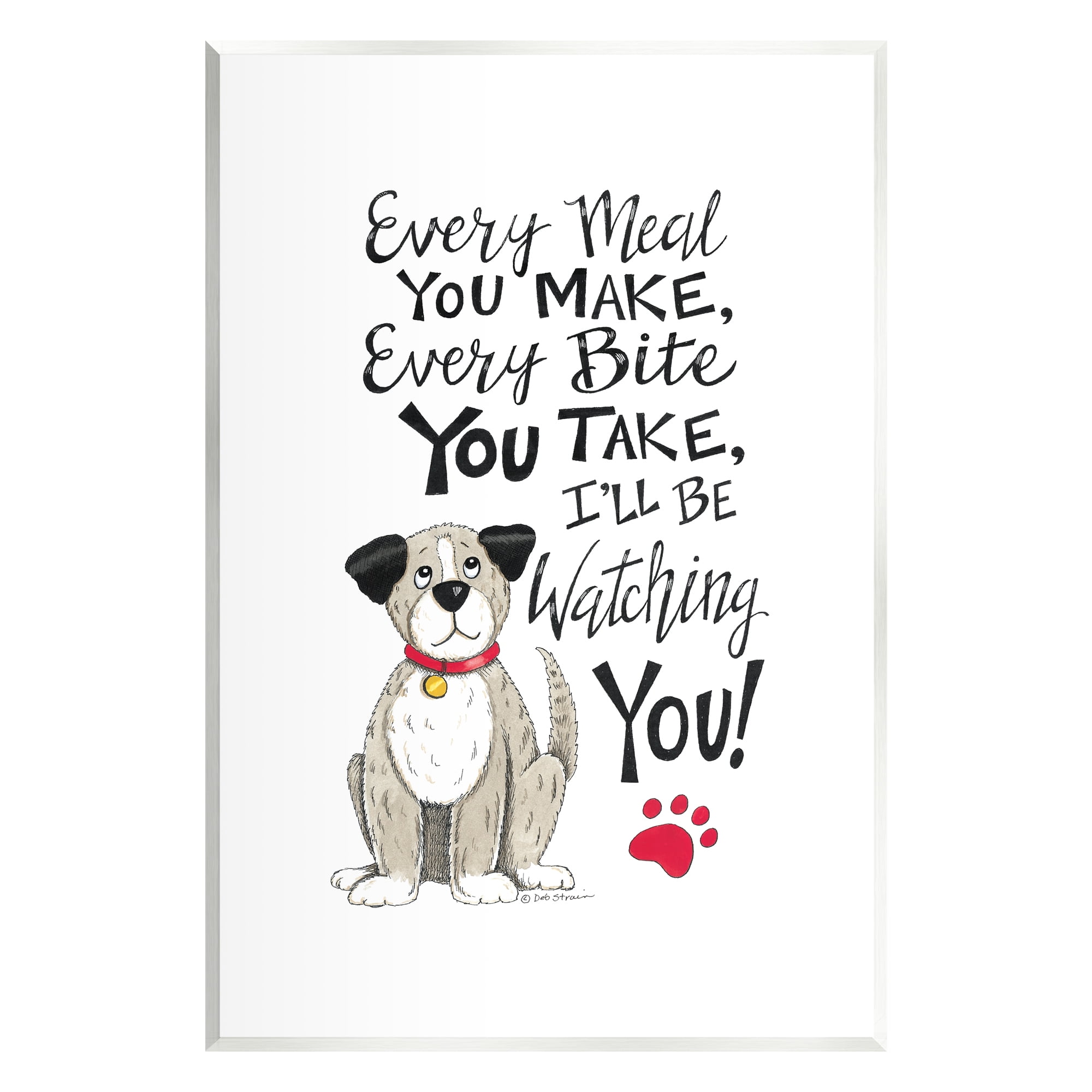 Stupell Industries Watching You Funny Dog Animals & Insects Painting Unframed Art Print Wall Art, 13 x 19