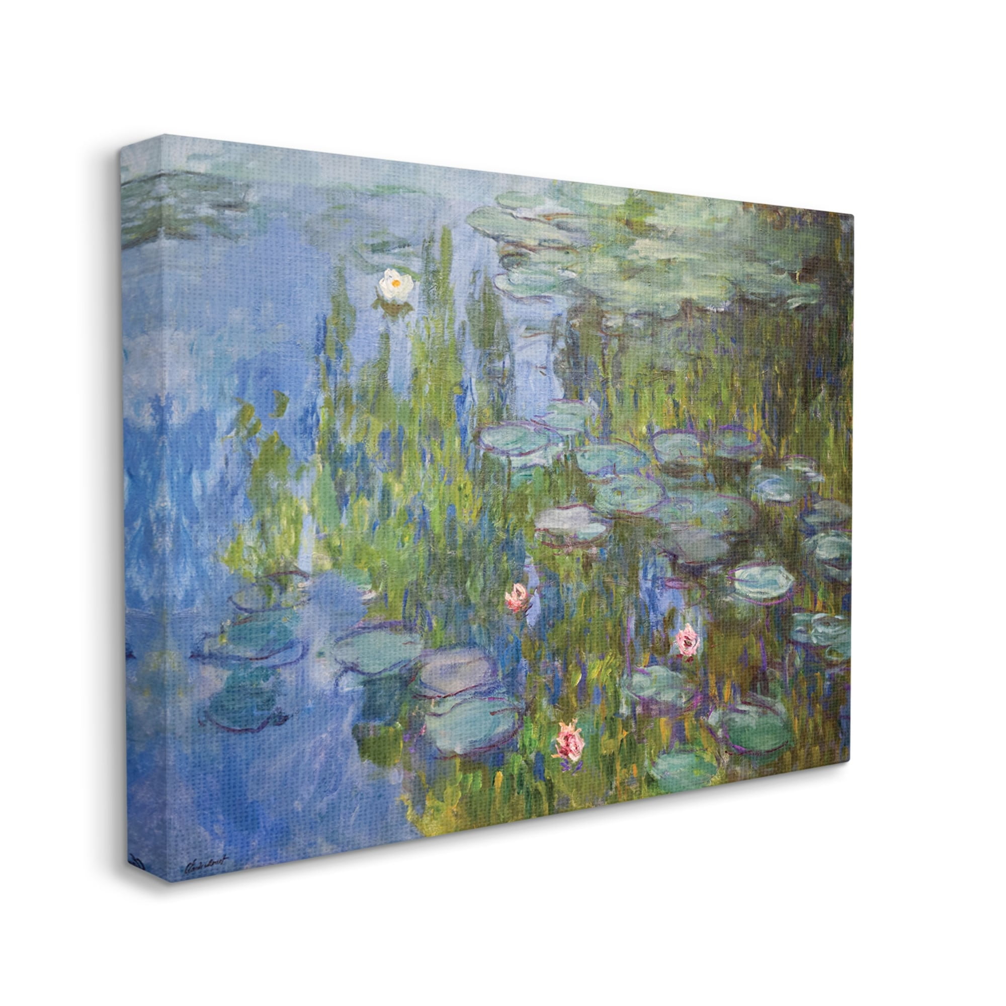 Stupell Industries Water Lilies Study Classical Painting Detail,30 x 40,Designed by Claude Monet