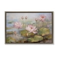 thumbnail image 1 of Stupell Industries Water Lilies in Spring Plants & Flowers Painting Brown Floater Framed Canvas Art Print Wall Art, 31 x 21, 1 of 10