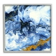thumbnail image 1 of Stupell Industries Water Movement Abstraction Fluid Yellow Blue Design Abstract Painting Gray Framed Art Print Wall Art, 24 x 24, 1 of 1