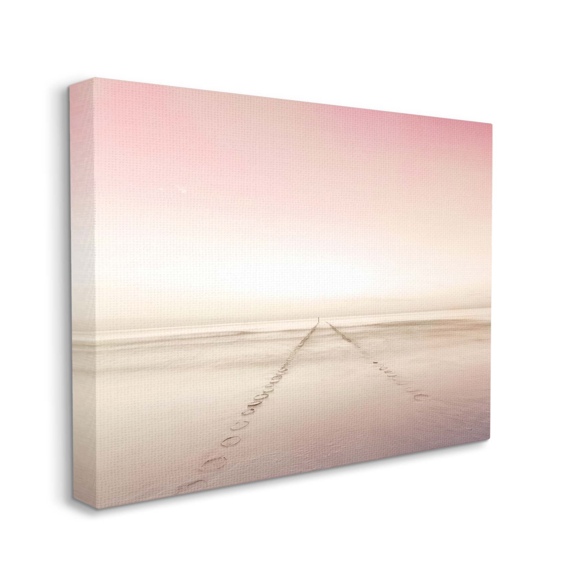 Stupell Industries Water Pathway Footsteps Beach Sunset Horizon ,36 x 48,Designed by Kim Allen