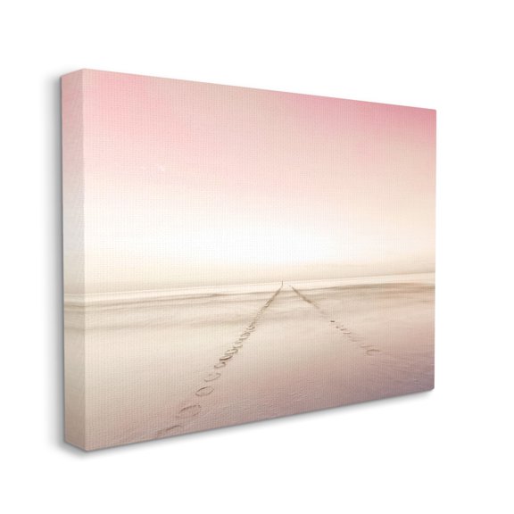 Stupell Industries Water Pathway Footsteps Beach Sunset Horizon ,36 x 48,Designed by Kim Allen