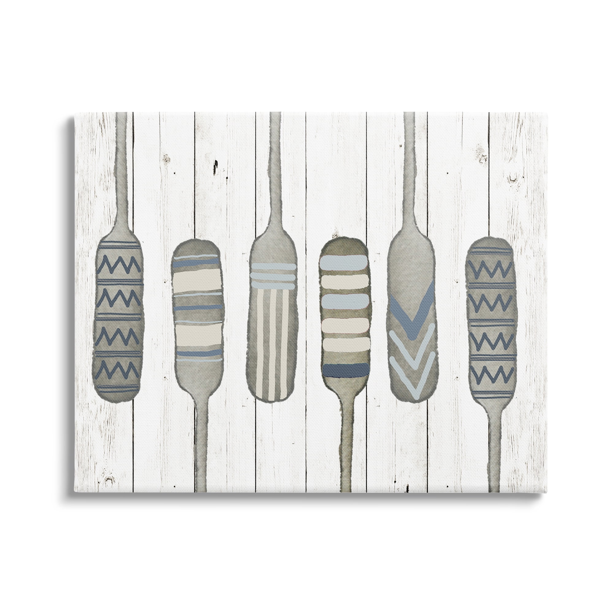 Stupell Industries Water Poles Geometric Patterned Canoe Paddle Oars,40 x 30, Design by Andi Metz