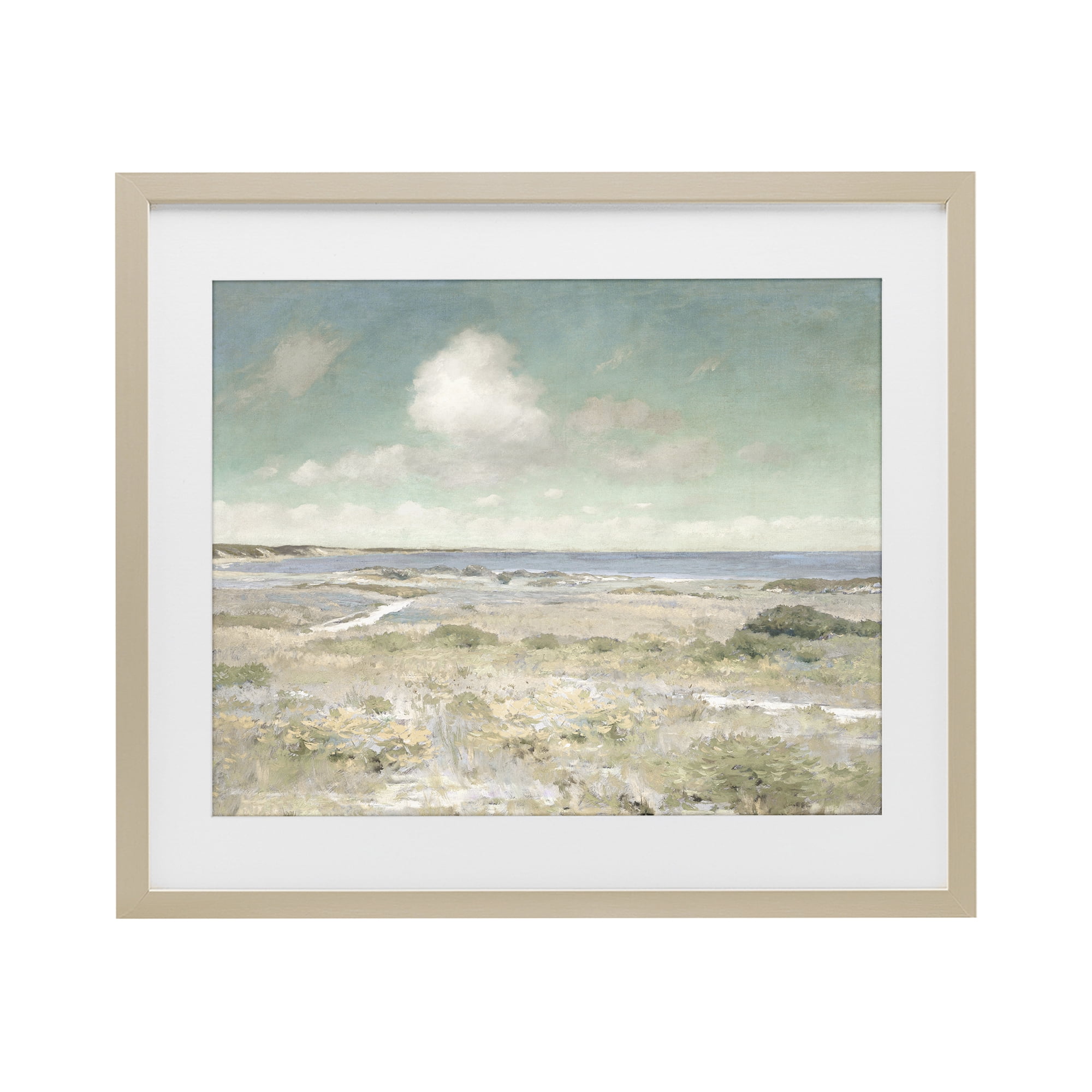 Stupell Industries Water View with Clouds Birch Framed Print Under Glass, design by Christy McKee