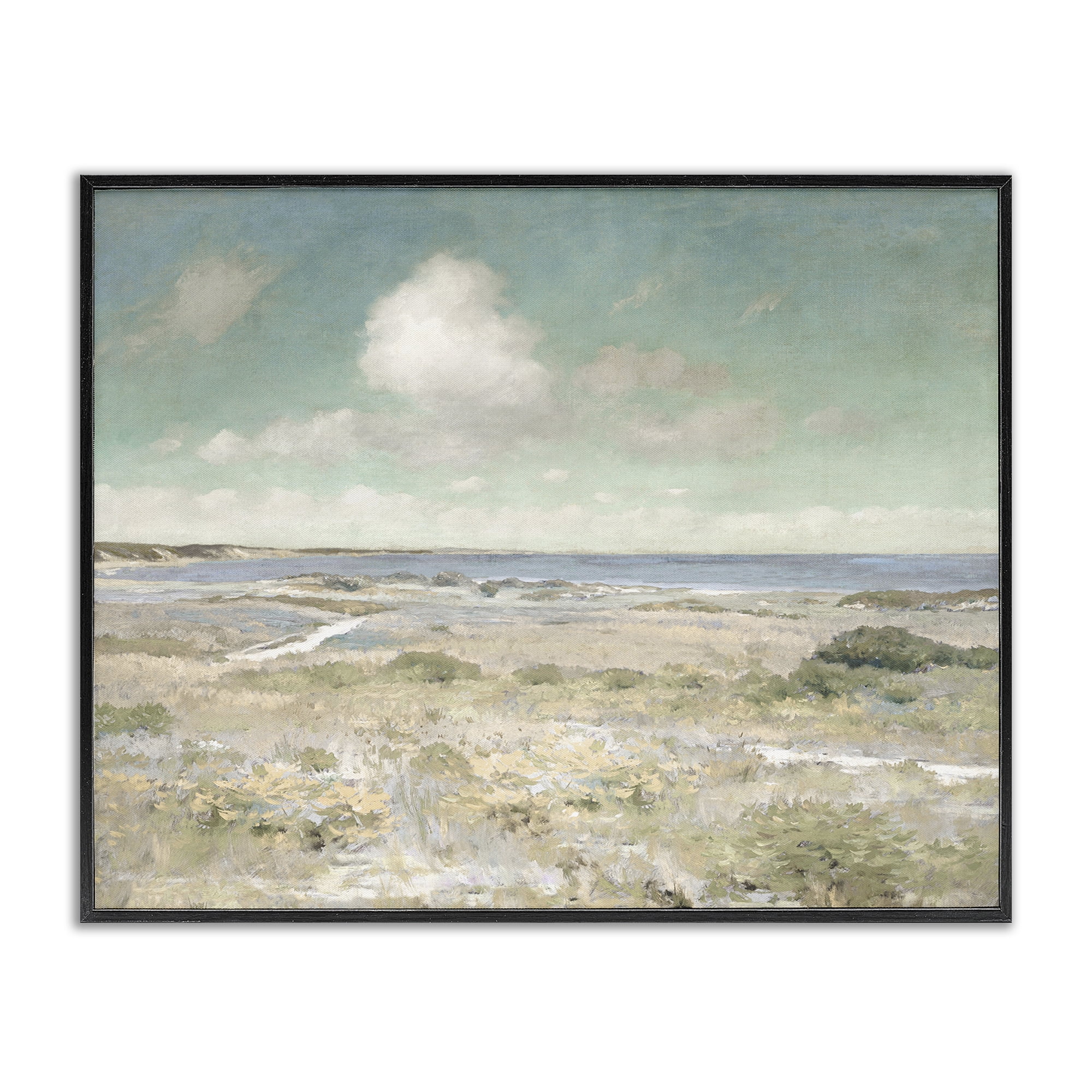 Stupell Industries Water View with Clouds Black Framed Giclee Art, design by Christy McKee