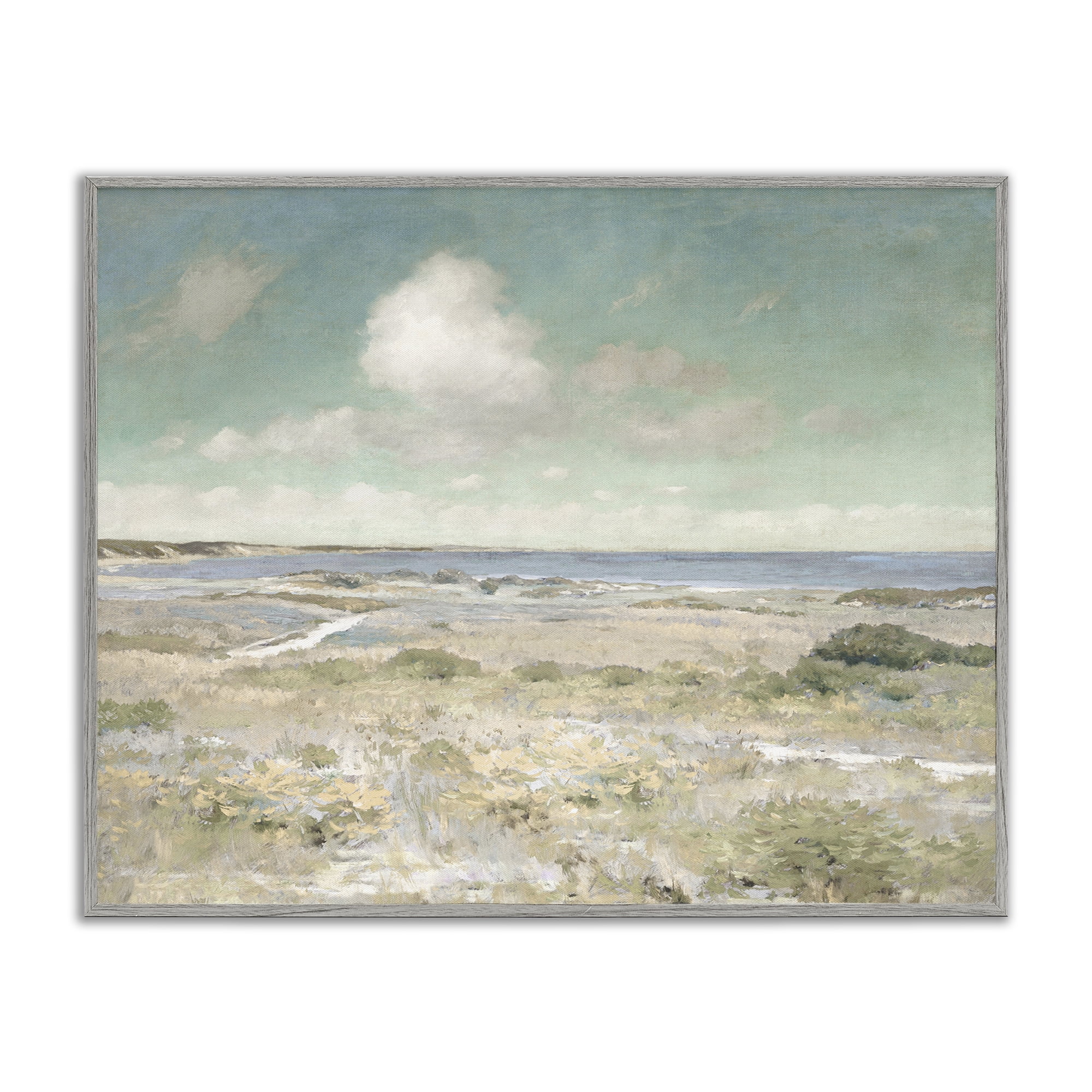 Stupell Industries Water View with Clouds Gray Framed Giclee Art, design by Christy McKee