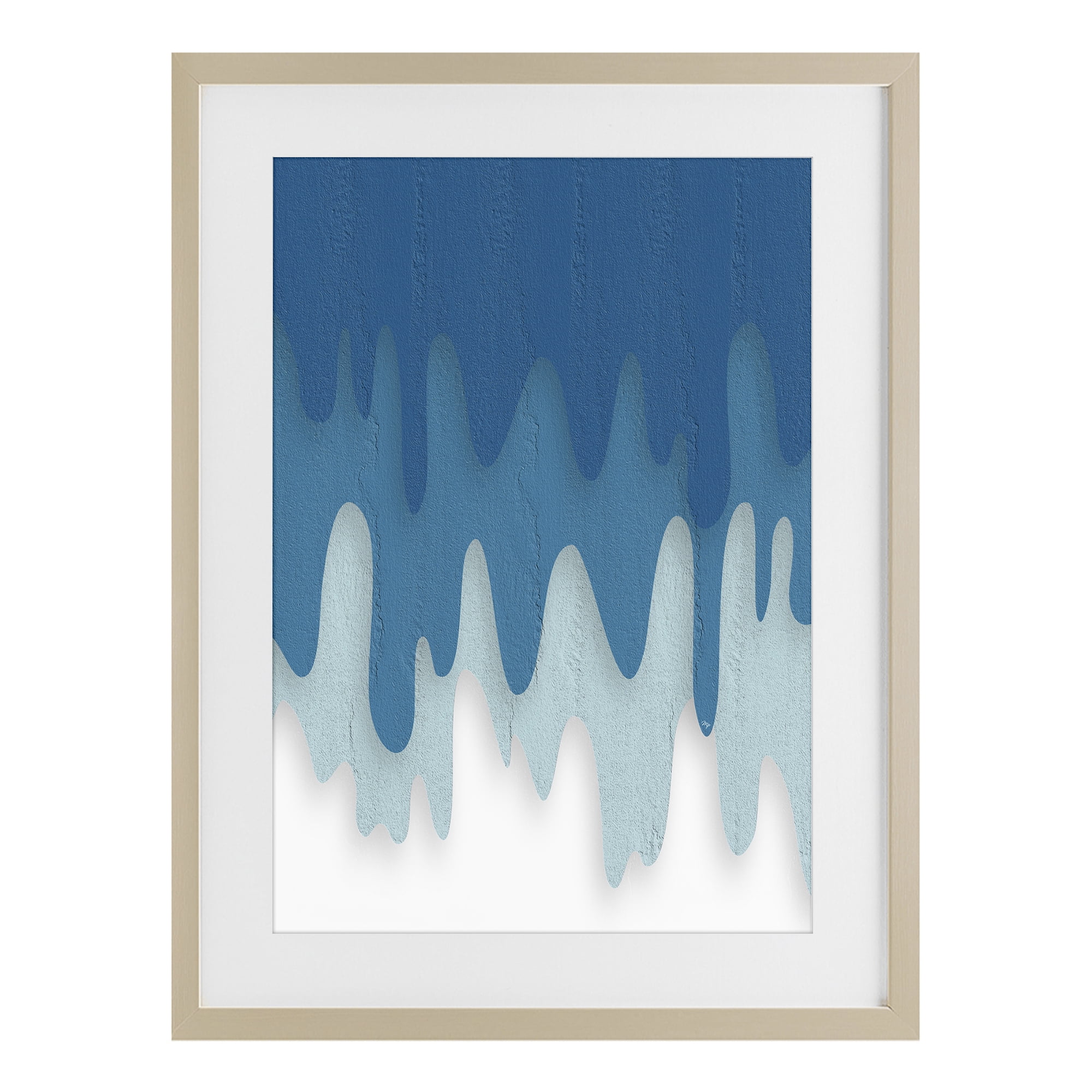 Stupell Industries Water Wave Fluid Contour Birch Framed Print Under Glass, design by Martina Pavlova